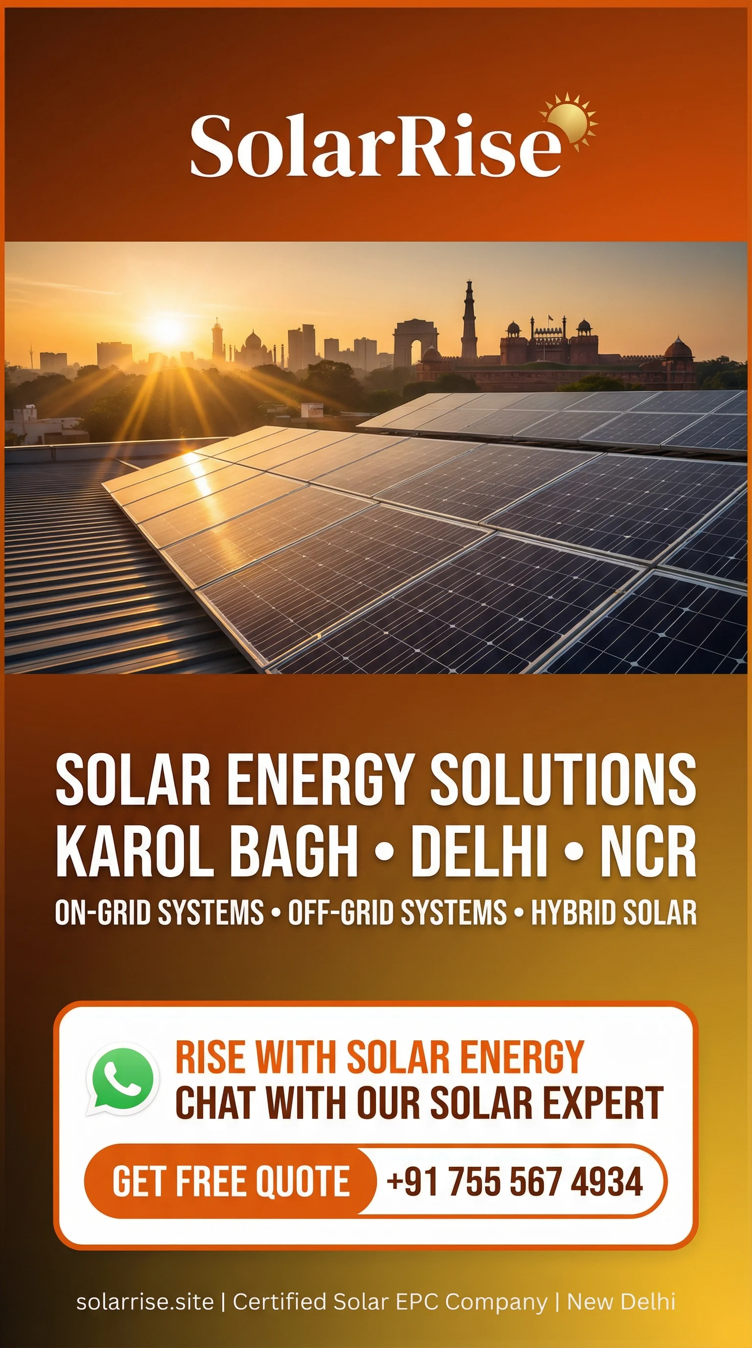 SolarRise Solar Energy Solutions Karol Bagh New Delhi NCR